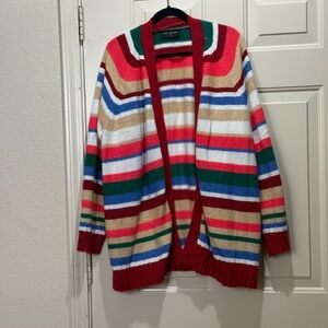 NEW Lane Bryant Women's Open Front Multi Color Striped Cardigan  Size 22/24